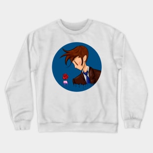 10th Doctor with a rose Crewneck Sweatshirt